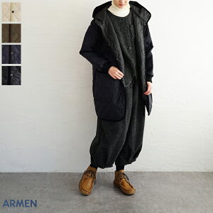 �ysale30%off�z�y�ԕi�s�z�y���������zARMEN�i�A�[�����jPLAIN PLYESTER × PLAIN PLYESTER OVERSIZED MID-LENGTH HOODED COAT WITH RIBBED CUFF