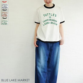 【sale20%off】【返品不可】【送料無料】【ゆうパケット対応】BLUE LAKE MARKET（ブルーレイクマーケット) 配色ロゴTシャツ