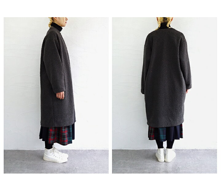 楽天市場】【sold out】mizuiro ind（ミズイロインド）ノーカラーボア 