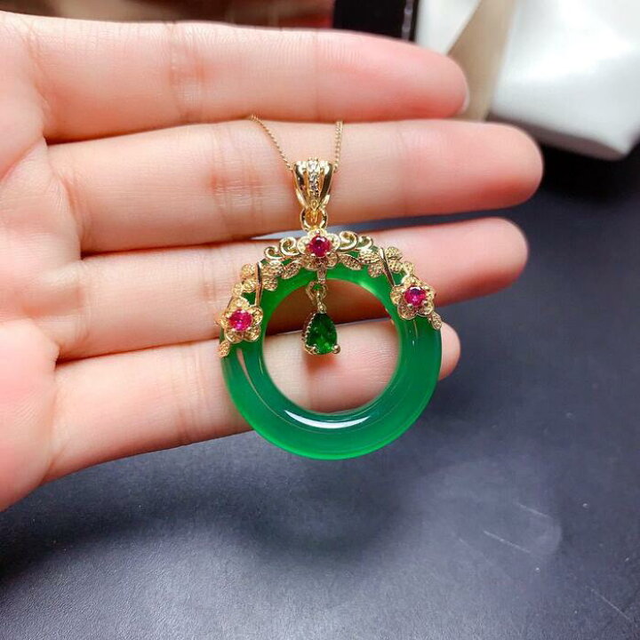 楽天市場】【楽天スーパーSALE半額 50%OFF 】翡翠 ネックレス アップル 