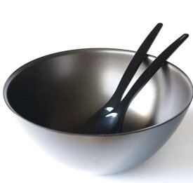 越前漆器 サラダボウル サーバー付き - Echizen Japanese Lacquerware Salad Bowl w/Servers