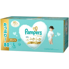 パンパース はじめての肌へのいちばん パンツL (9-14kg) 80枚 - Pampers Pants L Hadaichi 80 Diapers