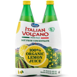 C^A {P[m 100% I[KjbNW[X 1L x 2{ - Italian Volcano 100% Organic Lemon Juice 1L x 2