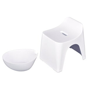 q[oX oXXc[ 25cm & EHbV{E Zbg - Hubath Bath Stool H25cm & Wash Bowl Set
