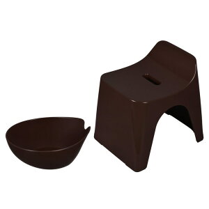 q[oX oXXc[ 25cm & EHbV{E Zbg - Hubath Bath Stool H25cm & Wash Bowl Set