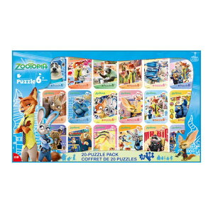 �f�B�Y�j�[�Y�[�g�s�A�p�Y�� 20�ʃZ�b�g - Disney Zootopia Puzzle 20 Tin Set