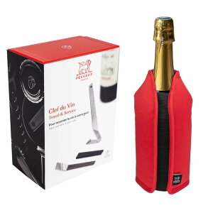 PEUGEOT ���C���N�[���[�X���[�u�E�N���f�����@���Z�b�g ���b�h - PEUGEOT Clef Du Vin & Wine Cooler Set Red