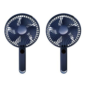 Seena �f�B�X�v���C�t ��^�n���f�B�t�@�� 2�Z�b�g �l�C�r�[×�l�C�r�[ - Seena Big Handy Fan with Display 2 Set Navy×Navy