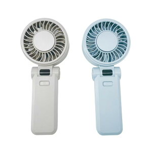 Seena �f�B�X�v���C�t �n���f�B�t�@�� 2�Z�b�g �O���C×�G�A���[�u���[ - Seena Handy Fan with Display 2 Set Gray×Airy Blue