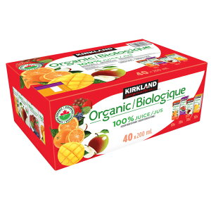 J[NhVOl`[ I[KjbN100%W[X 200ml x 40{ - Kirkland Signature Organic 100% Juice Box 200ml X 40 pack