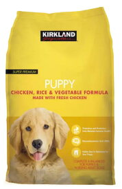 カークランドシグネチャー 子犬用 9kg チキン,ライス,ベジタブル - Kirkland Signature Dog Food Puppy 9kg Chicken, Rice, Vegetable