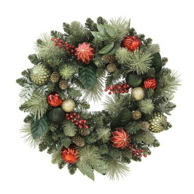 61cm クリスマスリース 2色展開 - 24in Unlit Wreath - 2colors