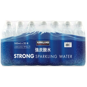 �J�[�N�����h�V�O�l�`���[ ���Y�_�� ���x�����X ���� �V�R�� �u���� ���ɂ₳���� 500ml x 35�{ - Kirkland Signature Strong Sparkling Water Labelless 500ml x 35 �Y�_���X�g�����O