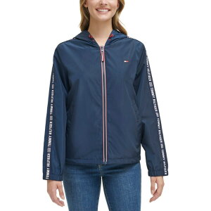 g~[ qtBK[ fB[X Se[v EBhu[J[ WPbg - Tommy Hilfiger Ladies Logo Tape Windbreaker Jacket