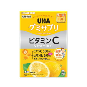 UHA O~Tv r^~C + B2 200  - UHA Gummy Supplement Vitamin C + B2 200 Count