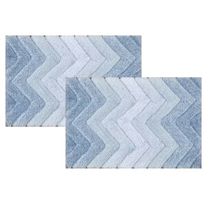 RIVIERA HOME �}�C�N���|���G�X�e�� �o�X�}�b�g 40cm x 60cm 2���g - RIVIERA HOME Chevron Bath Rug 40cm x 60cm 2PK