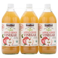 カークランドシグネチャー オーガニック アップルサイダー酢 946ml x 3本 - Kirkland Signature Organic …
