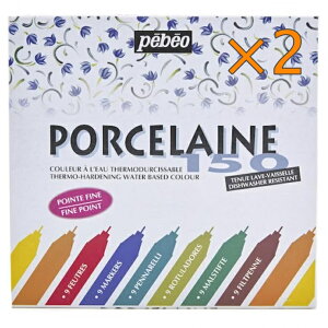 yxI pAN}[J[ |[Z150}[J[0.7mmx9FA\[gZbg×2Zbg - Pebeo Porcelaine 150 Acryl Marker 0.7mm x 9 color Assortment×2SET