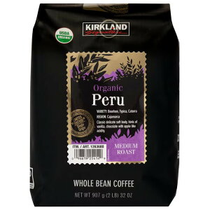 J[NhVOl`[ I[KjbN y[ z[r[R[q[ij907g - Kirkland Signature Organic Peru Whole Bean Coffee 907g