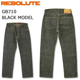 RESOLUTE (リゾルト) GB710 15周年 ブラックモデル ジーンズ 66モデル ワンウォッシュ [36〜40inch] [GB710-0-94/GB710-2-94] (66model/細身/テーパード/ゴーストブラック/限定/日本製/デニム/パンツ/メンズ)