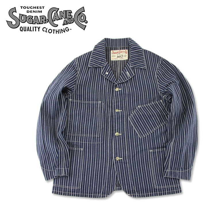 楽天市場】SUGAR CANE (シュガーケーン) 9oz インディゴ ストライプ 