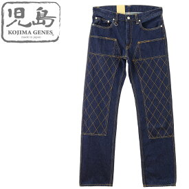 児島ジーンズ (KOJIMA GENES)(RNB-1017T) 13oz ケブラー ダブルニー ストレート デニム テフロン (撥水加工)(日本製 メンズ ジーンズ 岡山 児島 バイカー RNB1017T おしゃれ)