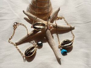 Mermaid jewelry �S�[���h �V�F���`���[�� �u���X���b�g 1���p�[���i�^�[�R�C�Y�j �I���W�i�� �n���h���C�h�A�N�Z�T���[�@�n���C�A���W���G���[