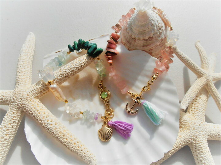楽天市場】Mermaid jewelry ハンドメイド 天然石ブレスレット 