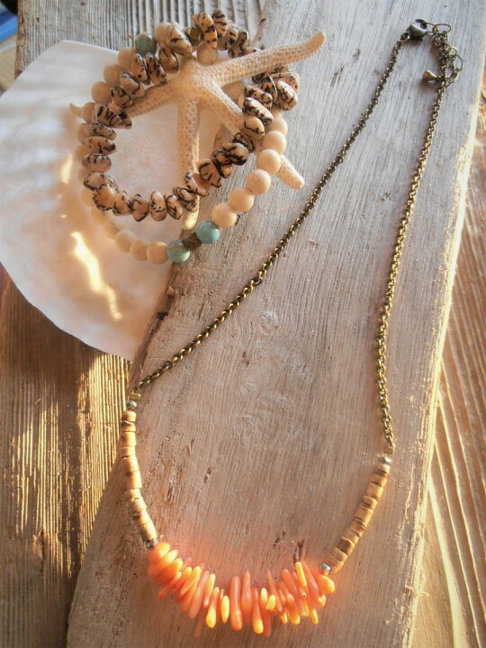楽天市場】Mermaid jewelry 赤サンゴ ネックレス 2連ブレスレット 