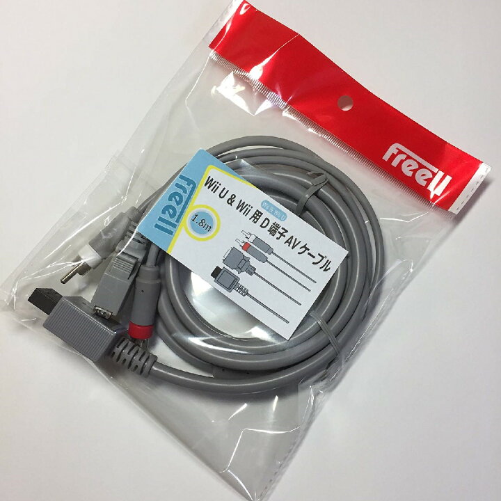 メール便送料無料 WiiWiiU D端子 高画質 AVケーブル 1.8m ステレオ音声出力 互換品 Wii用 WiiU用 Wii U D端子 AVケーブル FRL-SHOP Wii ケーブル 3本ライン