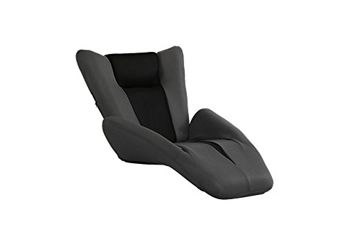 ホームテイスト デザイン座椅子 グレー 灰色 デザイナー 在庫あり 即出荷可 高品質 日本製 一人掛け マンボウ