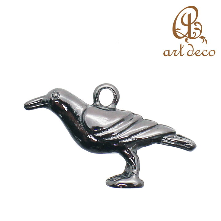 楽天市場】チャーム 鳥 カラス 動物 キーホルダー ペンダントトップ 2 