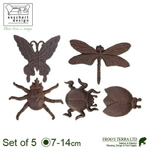 AG-TT174 �E�H�[���f�R���[�V���� �C���Z�N�c5�Z�b�g�iW7.2-13.9cm×H8.2-10.8cm�j�A�C�A���� �G�b�V���[�f�U�C�� esschert deign