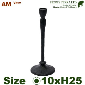 【法人宛限定商品】 AM テーパーキャンドルスタンド H25 アルミニウム花器(直径10cmxH25cm)(底穴なし) 鉢カバー ディスプレイ オフィス
