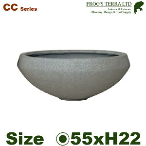 IZ 皿鉢 M 18号(直径55cm×H22cm)(底穴なし)(セメントファイバー)(プランター/ポット)