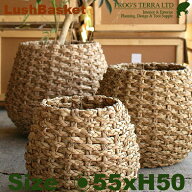 Lush Basket L B8212（直径55cm×H50cm）（底穴なし）（植物繊維）（植木鉢/鉢カバー）
