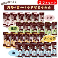 ホワイトデー 井村屋 片手で食べられる小さなようかん 選べる 20本セット あずき 抹茶 さつま芋 塩 よう…