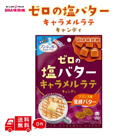 UHA味覚糖 ゼロの塩バター キャラメル ラテ キャンディ 味 81G × 1袋 懐かしの味 低kcal 飴 メール便 送料無料 低カロリー