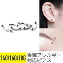 バナナバーベル 14G 16G 18G サージカルステンレス シルバー イヤーロブ ヘリックス トラガス アンチトラガス スナッグ コンク 軟骨ピアス ボディピアス カーブドバーベル