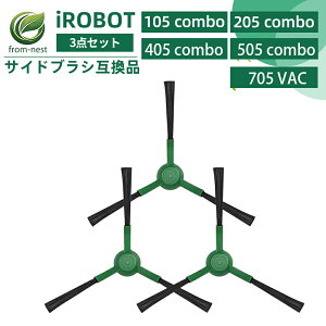 �����o�p �݊��T�C�h�u���V �����o�iRoomba�j105 Combo/Plus 505 Combo/405 Combo/205 Combo/Max 705 Vac �݊��G�b�W�N���[�j���O�u���V ���{�b�g�|���@ �A�N�Z�T�� �A�C���{�b�g ���Օi�Z�b�g �����o���Օi 