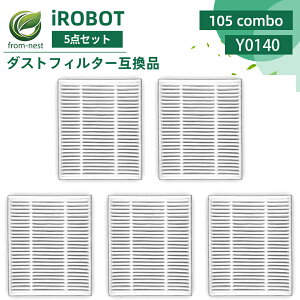 �����o �R���{ �����p �t�B���^�[ Roomba 105 Combo HEPA�t�B���^�[ Roomba 104 Combo�ACombo Essential ���{�b�g���b�v Y0140 �t�B���^�[�A�N�Z�T���[ �_�X�g�J�b�g �݊��i ���{�b�g�|���@ �����o���Օi 5��