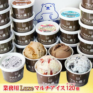 【業務用Luxe】Hybridマルチアイス・アソート120個セット(30個×4種)スプーン付き