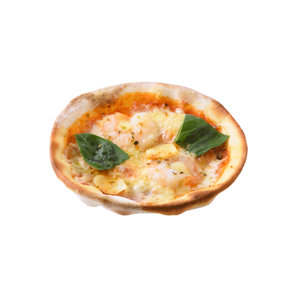 値引き 信州のチーズ工房 アトリエ ド フロマージュの自家製ピザ にんにくと小エビのピザ Sサイズ 税込 冷蔵発送 在庫一掃 冷凍 送料別 直径約11cm