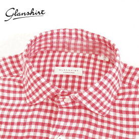 《60%OFF》グランシャツ Glanshirt イタリア製 春夏 麻 カジュアルシャツ サイズ38(M) レッド×ホワイト メンズ MSH1770M1