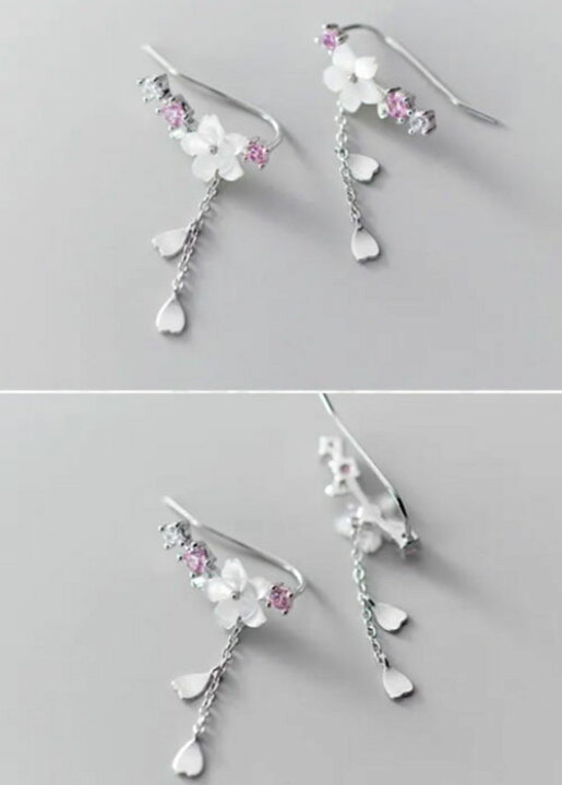 楽天市場】Silver925 ピアス 揺れる 桜咲くサクラ ピアス カジュアル 