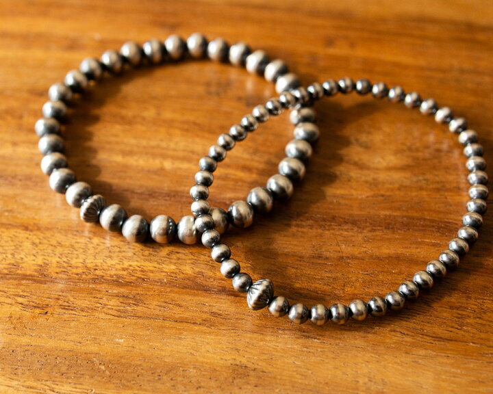 楽天市場】選べるサイズ 4mm 6mm Navajo pearl ナバホパール バングル 