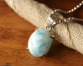 選べる 天然石 AAA ラリマー オーバル カボション 約10x8mm 約3.1ct ペンダント トップ ドミニカ産 SV Silver925 シルバー ゴールド 送料無料 レディース スピリチュアル ギフトボックス付き 誕生日 プレゼント