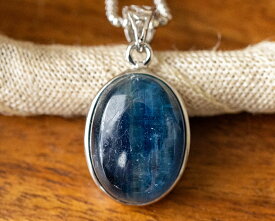 ブルー カイヤナイト カイアナイト Silver925 ペンダント トップ 約16×12mm シルバー ゴールド 天然石 ジュエルボックス レディース ギフト 誕生日 プレゼント