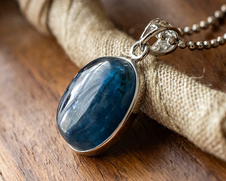 1点物】シルバー925◇天然無着色 カイヤナイトシリカ 29x19mm 