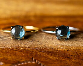 宝石質 ロンドン ブルートパーズ ラウンド カボション 6mm ラウンド カボション 約1ct サイズ SV シルバー レディース スピリチュアル 天然石 【7号 9号 11号 13号 15号 フリーサイズ 】 プレゼントボックス付き ロンドンブルートパーズ